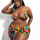 3 Piece Plus Size Swimsuit Set - Curvy 'n Pretty