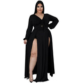 Solid Color Plus Size Women's Dress - Curvy 'n Pretty