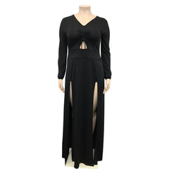 Solid Color Plus Size Women's Dress - Curvy 'n Pretty