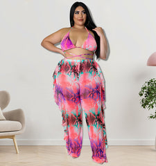 Plus Size Swimwear Spring Sexy Swimsuit Trousers Three-Piece Suit