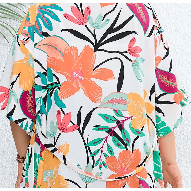 Casual Vacation Sun Protection Clothing - Printed Beach Shawl