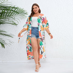 Casual Vacation Sun Protection Clothing - Printed Beach Shawl