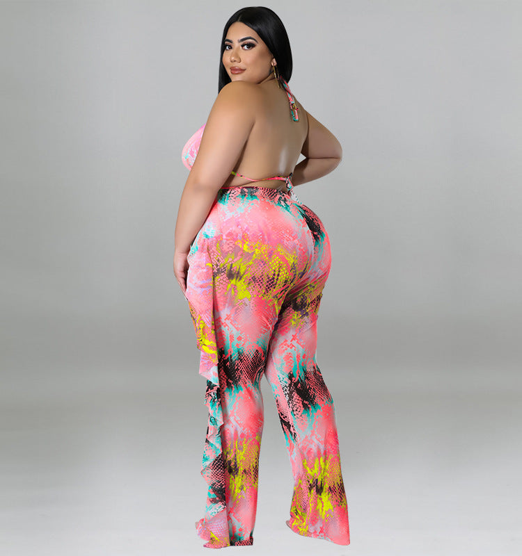 Plus Size Swimwear Spring Sexy Swimsuit Trousers Three-Piece Suit