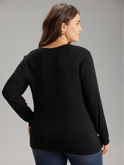 Cold Shoulder Casual All Matching Knitted Long Sleeved Top - Curvy 'n Pretty