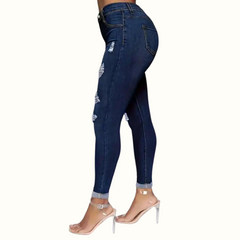 Casual Ripped Patchwork Plus Size Jeans - Curvy 'n Pretty