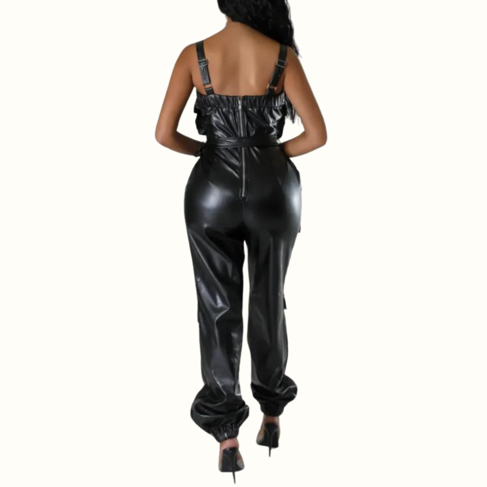 Sexy Casual Solid Backless Square Collar Skinny Jumpsuits - Curvy 'n Pretty